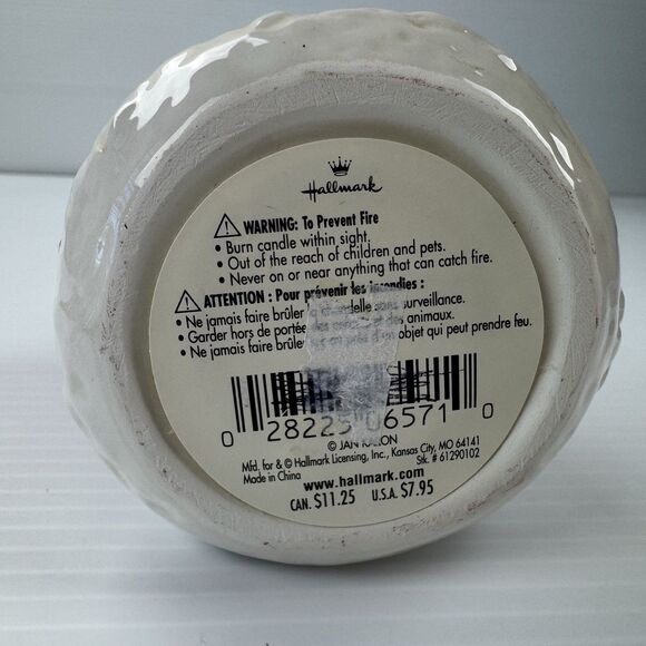 Hallmark Snowman Tealight Candle Holder Ceramic Red Scarf Green Hat Christmas - Picture 5 of 11